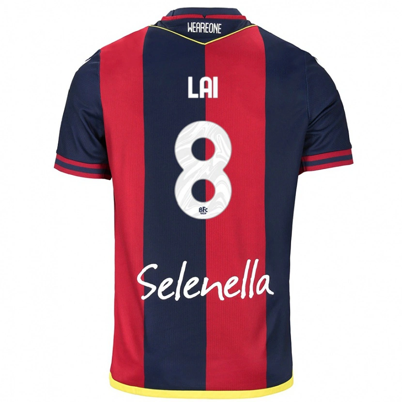 Danxen Homme Maillot Luca Lai #8 Rouge Bleu Royal Tenues Domicile 2024/25 T-Shirt