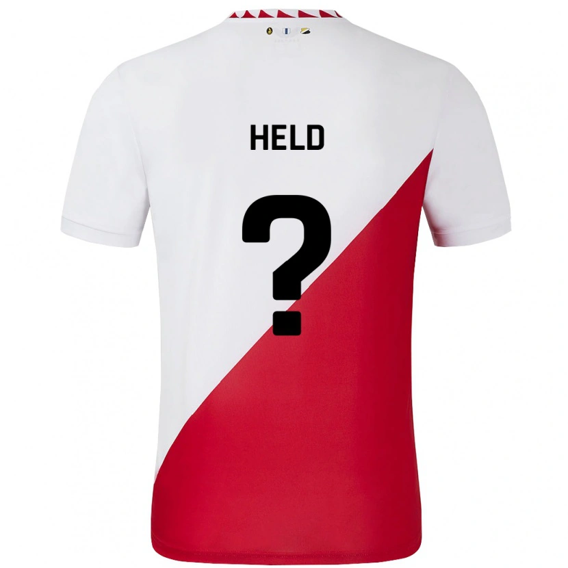 Danxen Homme Maillot Nazjir Held #0 Blanc Rouge Tenues Domicile 2024/25 T-Shirt