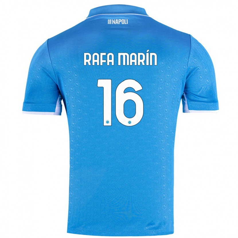 Danxen Homme Maillot Rafa Marín #16 Bleu Ciel Tenues Domicile 2024/25 T-Shirt