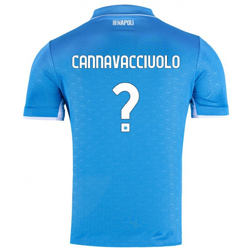 Danxen Homme Maillot Luigi Pio Cannavacciuolo #0 Bleu Ciel Tenues Domicile 2024/25 T-Shirt
