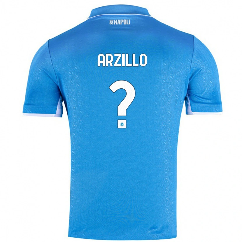 Danxen Homme Maillot Antonino Arzillo #0 Bleu Ciel Tenues Domicile 2024/25 T-Shirt