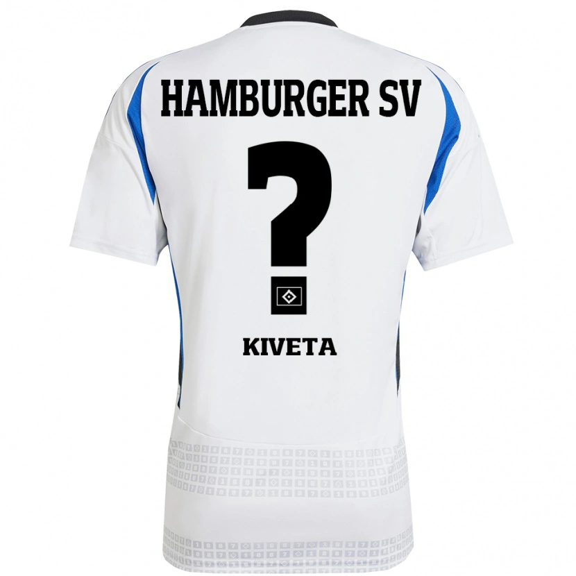 Danxen Homme Maillot Glory Kiveta #0 Blanc Bleu Tenues Domicile 2024/25 T-Shirt