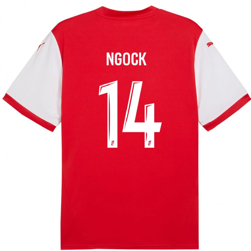 Danxen Homme Maillot Monique Ngock #14 Rouge Blanc Tenues Domicile 2024/25 T-Shirt