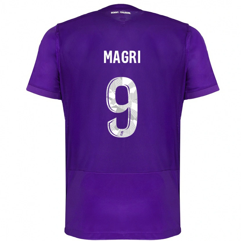 Danxen Homme Maillot Frank Magri #9 Violet Blanc Tenues Domicile 2024/25 T-Shirt