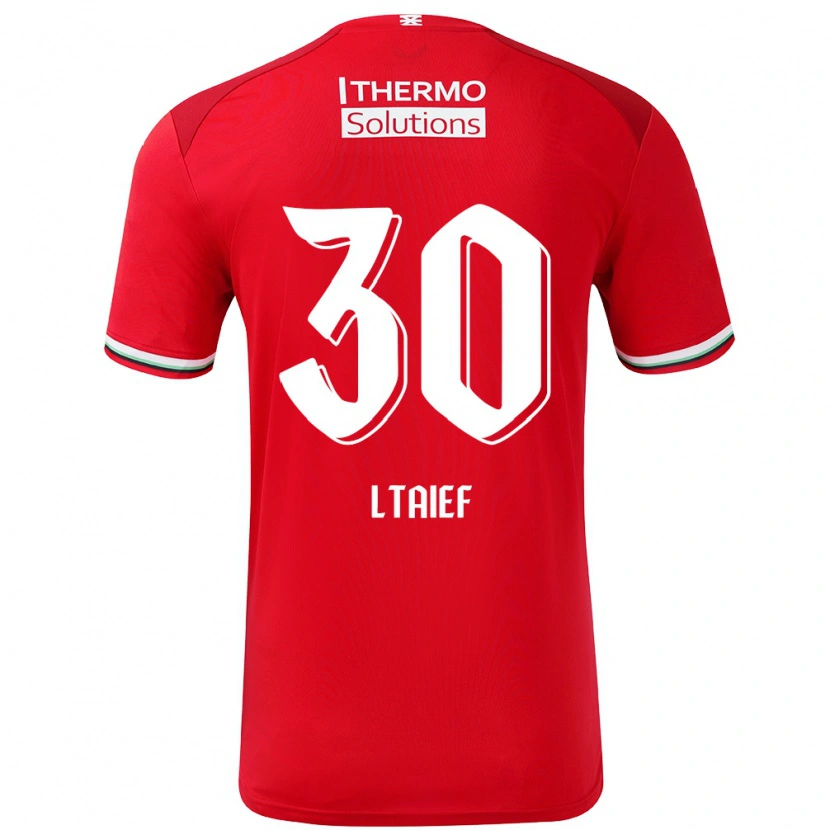 Danxen Homme Maillot Sayfallah Ltaief #30 Rouge Blanc Tenues Domicile 2024/25 T-Shirt