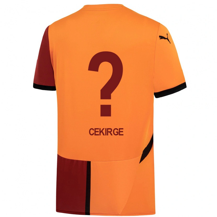 Danxen Homme Maillot Yasin Çekirge #0 Jaune Rouge Tenues Domicile 2024/25 T-Shirt