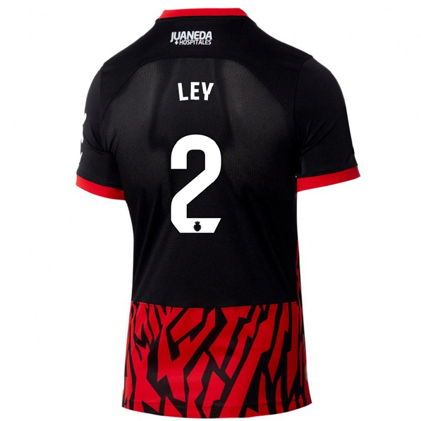 Danxen Homme Maillot Yuzún Ley #2 Noir Rouge Tenues Domicile 2024/25 T-Shirt