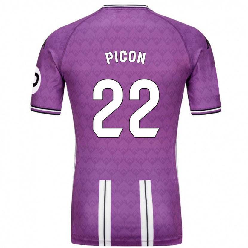 Danxen Homme Maillot Pablo Picón #22 Violet Blanc Tenues Domicile 2024/25 T-Shirt
