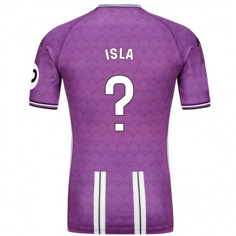 Danxen Homme Maillot Cristian Isla #0 Violet Blanc Tenues Domicile 2024/25 T-Shirt