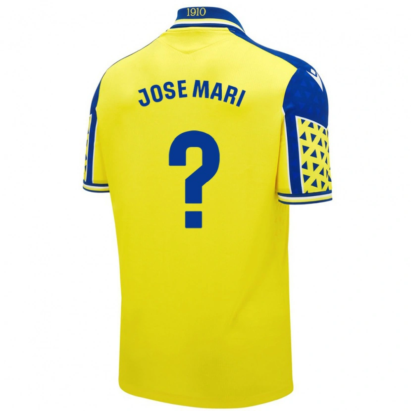 Danxen Homme Maillot José Mari #0 Jaune Bleu Tenues Domicile 2024/25 T-Shirt