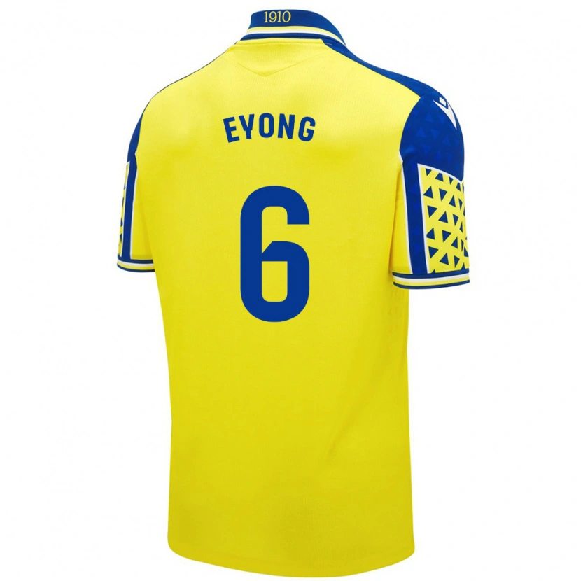 Danxen Homme Maillot Etta Eyong #6 Jaune Bleu Tenues Domicile 2024/25 T-Shirt