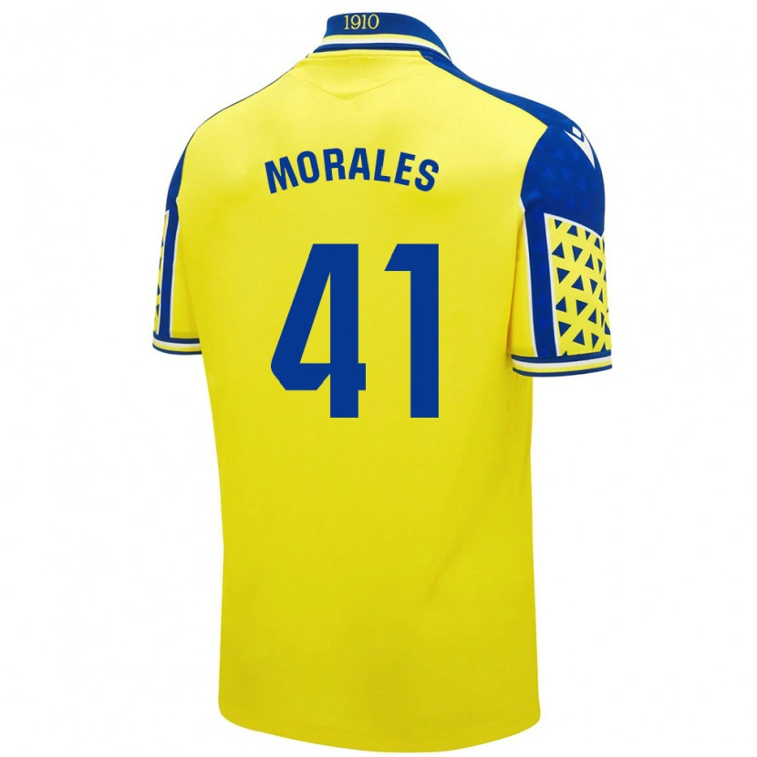 Danxen Homme Maillot Luis Morales #41 Jaune Bleu Tenues Domicile 2024/25 T-Shirt