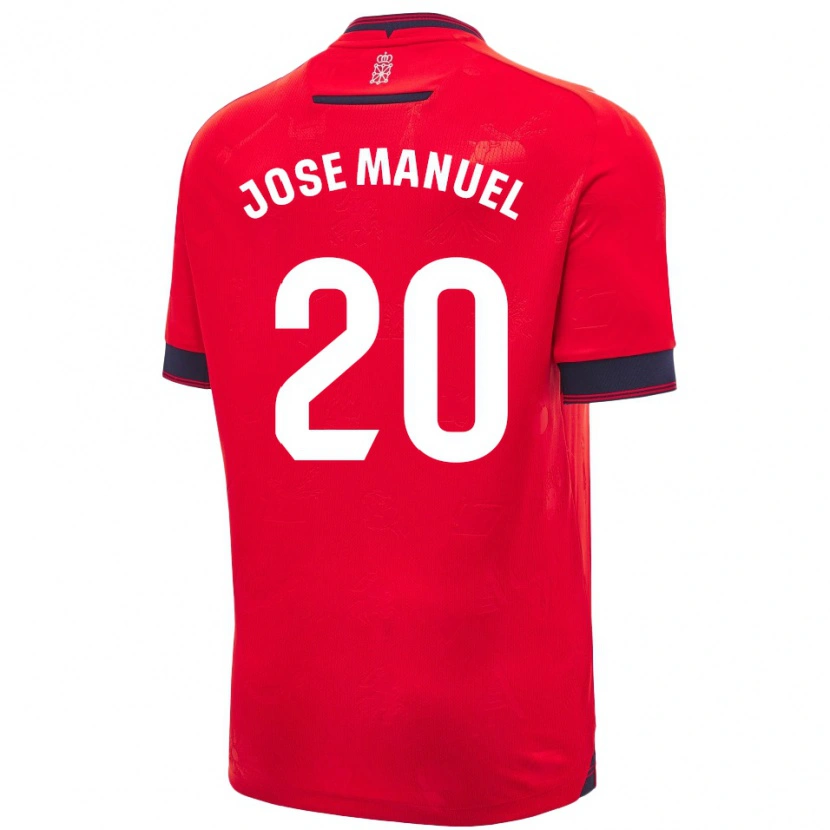 Danxen Homme Maillot José Manuel Arnáiz #20 Rouge Blanc Tenues Domicile 2024/25 T-Shirt