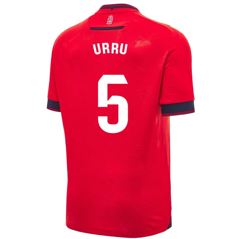 Danxen Homme Maillot Irati Urruzola Bermúdez #5 Rouge Blanc Tenues Domicile 2024/25 T-Shirt