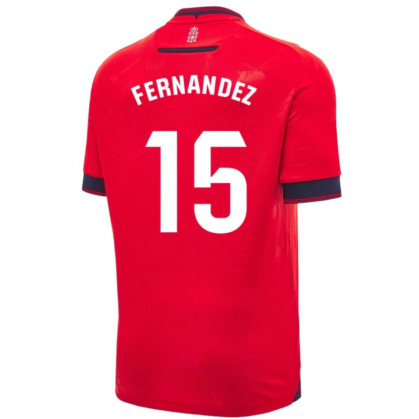 Danxen Homme Maillot Leyre Fernández Sánchez #15 Rouge Blanc Tenues Domicile 2024/25 T-Shirt
