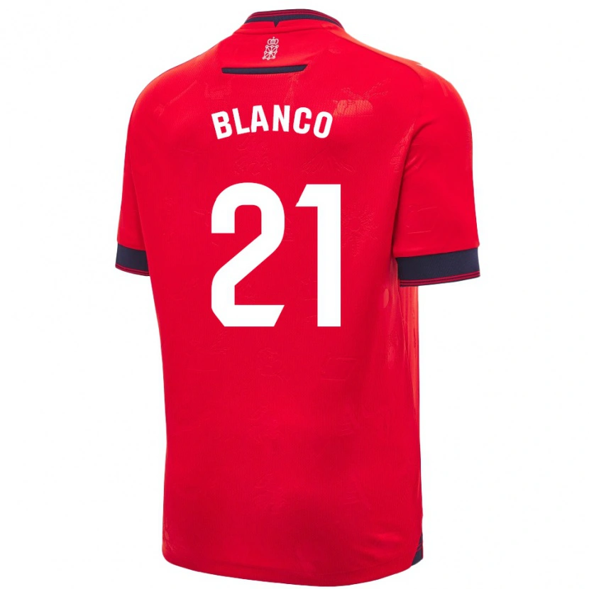 Danxen Homme Maillot Alexia Blanco Llacuno #21 Rouge Blanc Tenues Domicile 2024/25 T-Shirt