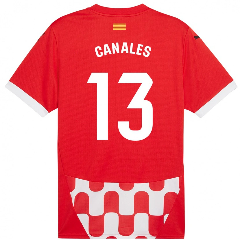Danxen Homme Maillot Juanvi Canales #13 Rouge Blanc Tenues Domicile 2024/25 T-Shirt