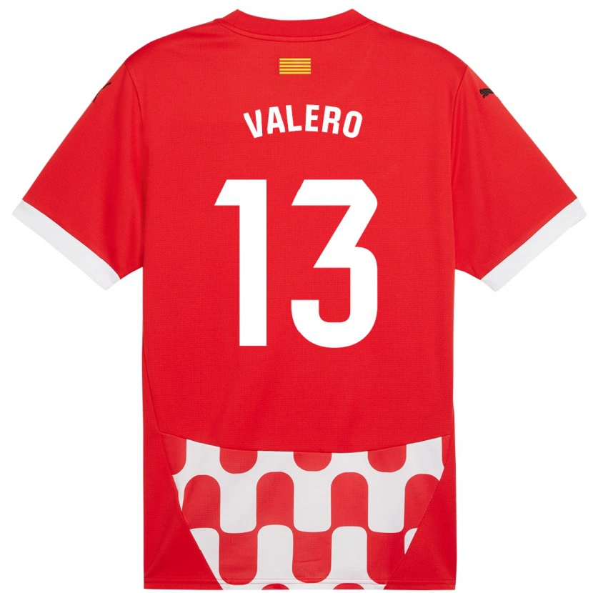Danxen Homme Maillot Eliana Valero #13 Rouge Blanc Tenues Domicile 2024/25 T-Shirt