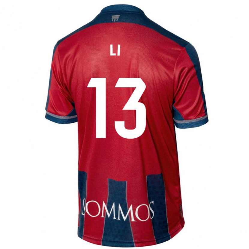 Danxen Homme Maillot Changyi Li #13 Rouge Bleu Tenues Domicile 2024/25 T-Shirt