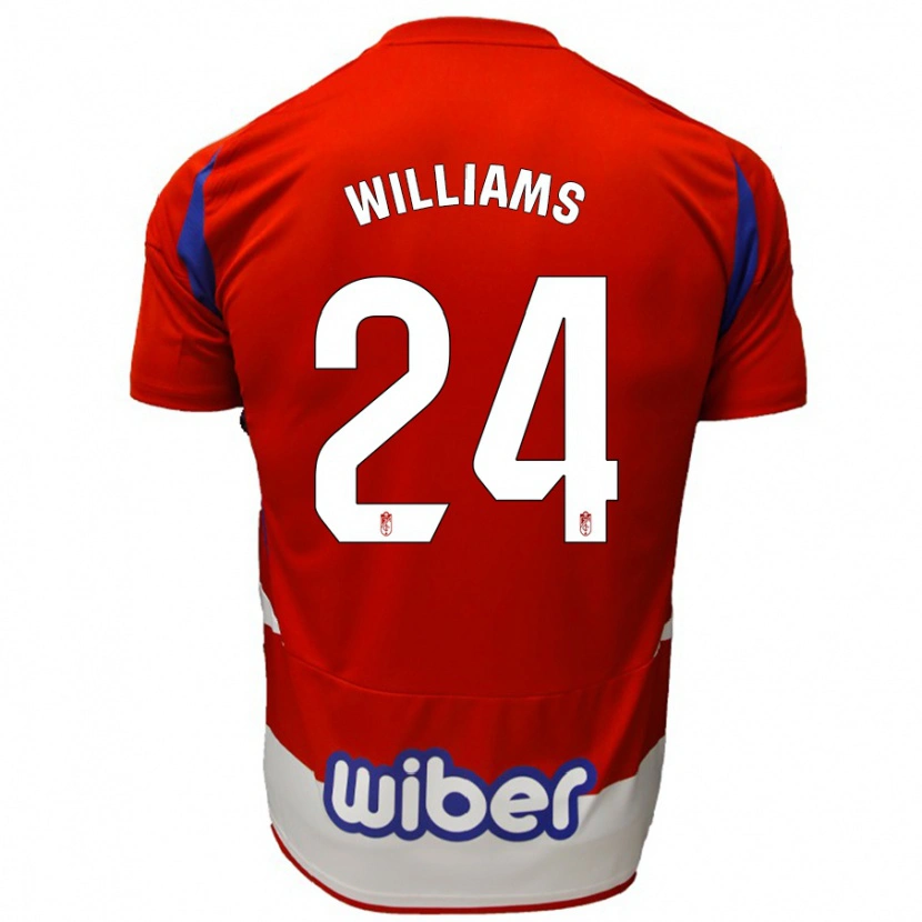 Danxen Homme Maillot Loïc Williams #24 Rouge Blanc Bleu Tenues Domicile 2024/25 T-Shirt