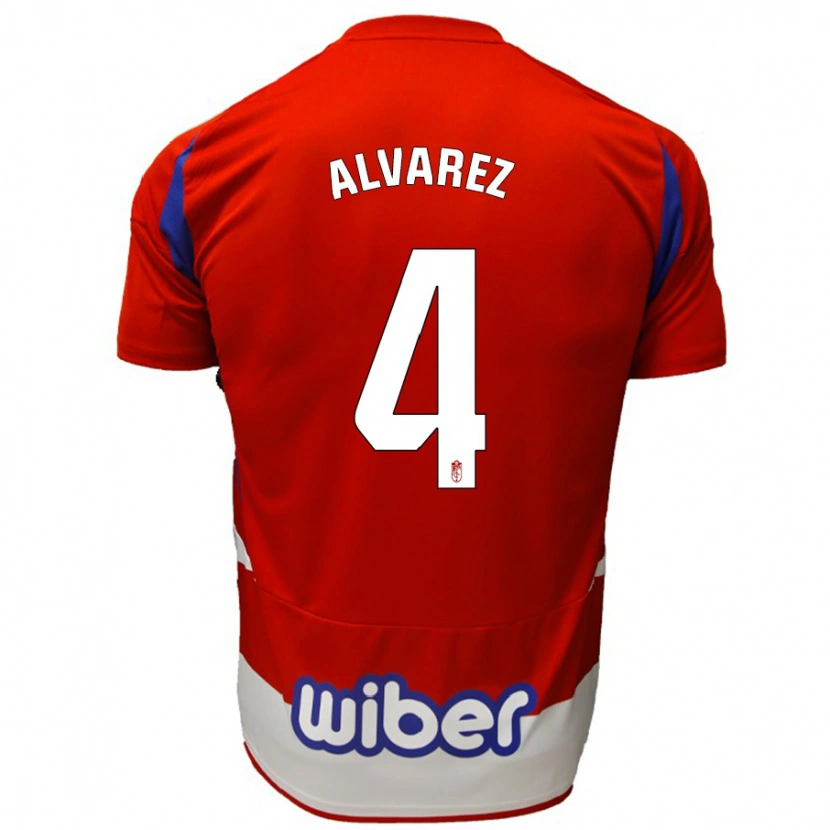 Danxen Homme Maillot Isabel Álvarez #4 Rouge Blanc Bleu Tenues Domicile 2024/25 T-Shirt