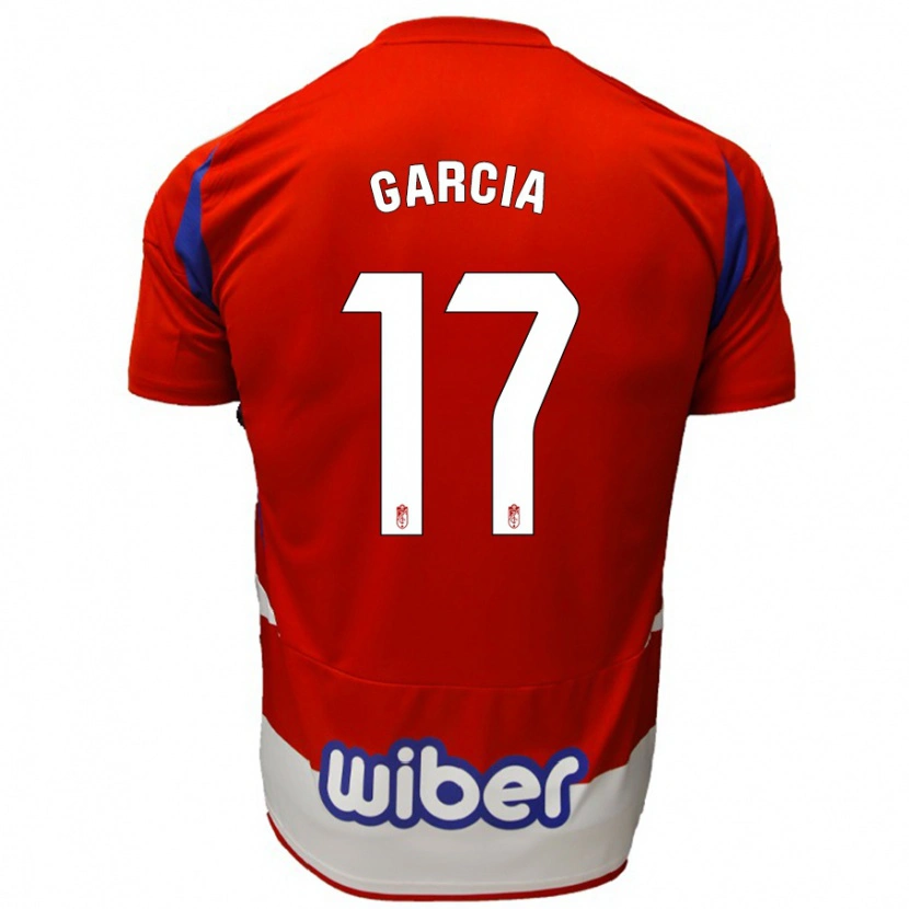 Danxen Homme Maillot Naima García #17 Rouge Blanc Bleu Tenues Domicile 2024/25 T-Shirt
