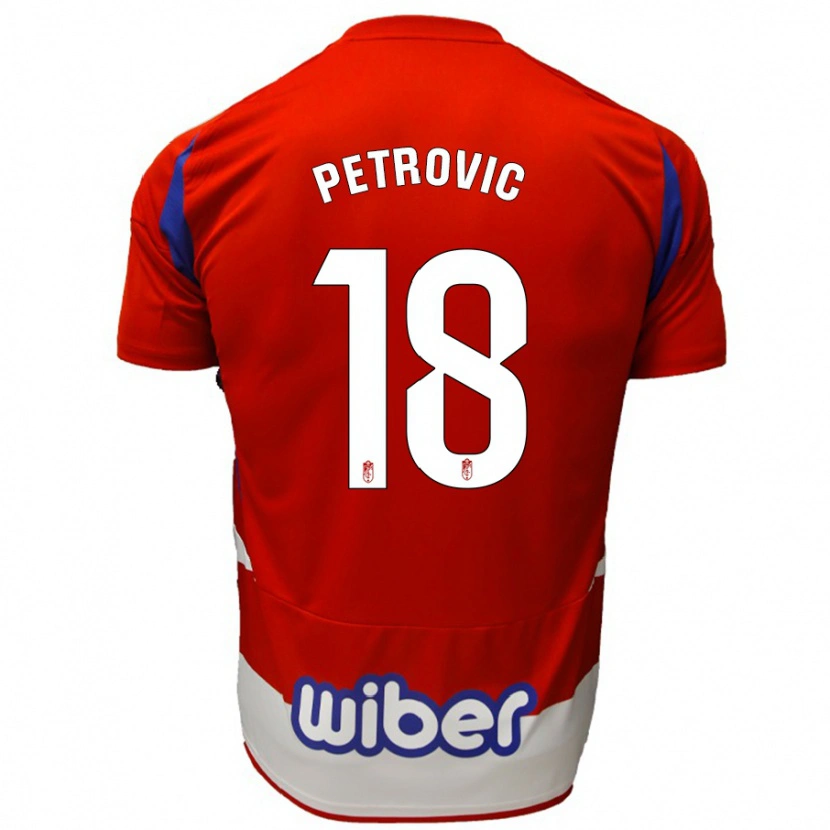 Danxen Homme Maillot Njegos Petrovic #18 Rouge Blanc Bleu Tenues Domicile 2024/25 T-Shirt