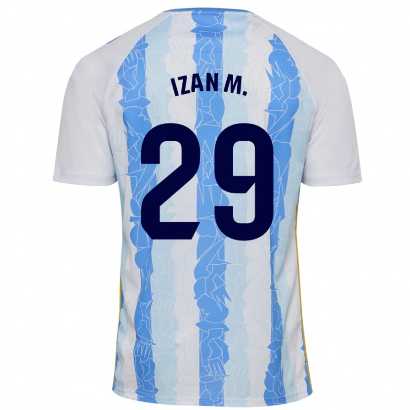 Danxen Homme Maillot Izan Merino #29 Blanc Bleu Tenues Domicile 2024/25 T-Shirt