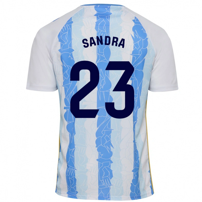 Danxen Homme Maillot Sandra #23 Blanc Bleu Tenues Domicile 2024/25 T-Shirt