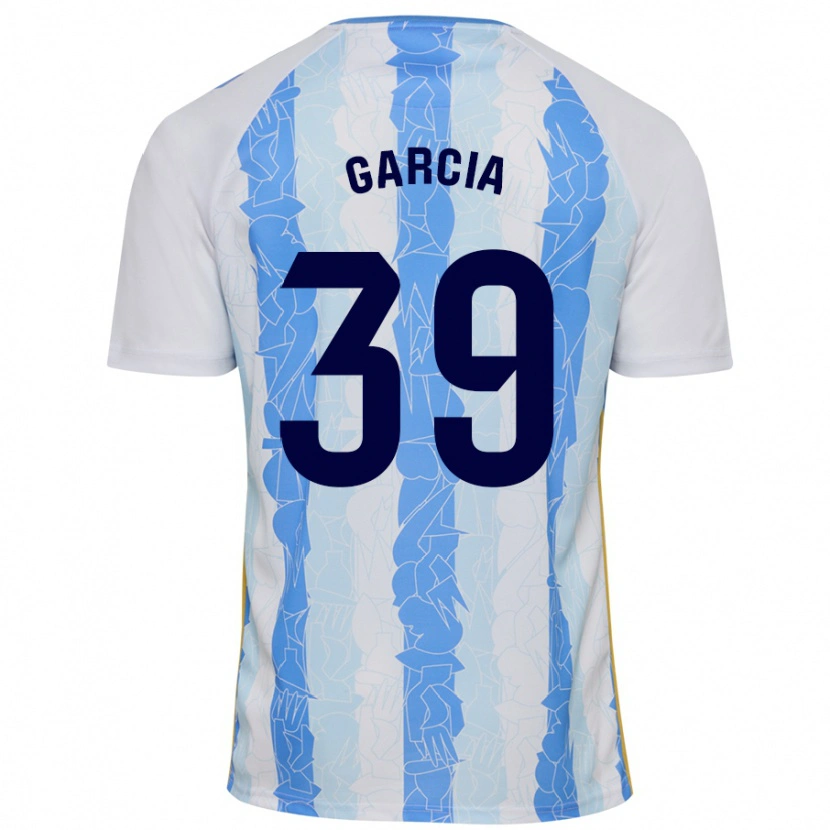 Danxen Homme Maillot Claudia García #39 Blanc Bleu Tenues Domicile 2024/25 T-Shirt