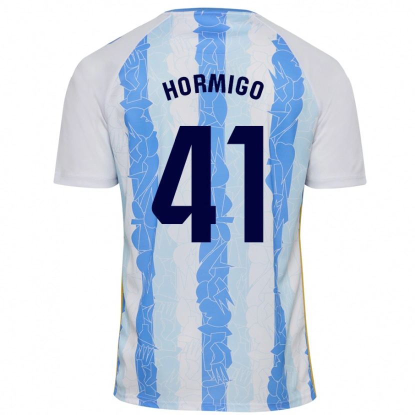 Danxen Homme Maillot Cintia Hormigo #41 Blanc Bleu Tenues Domicile 2024/25 T-Shirt