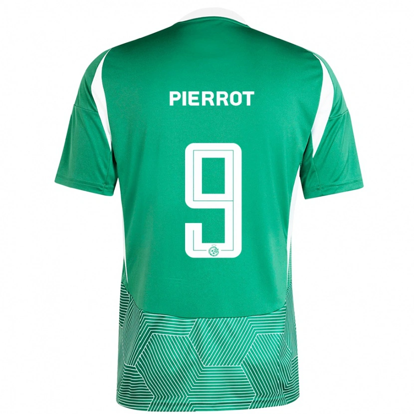 Danxen Homme Maillot Frantzdy Pierrot #9 Vert Blanc Tenues Domicile 2024/25 T-Shirt