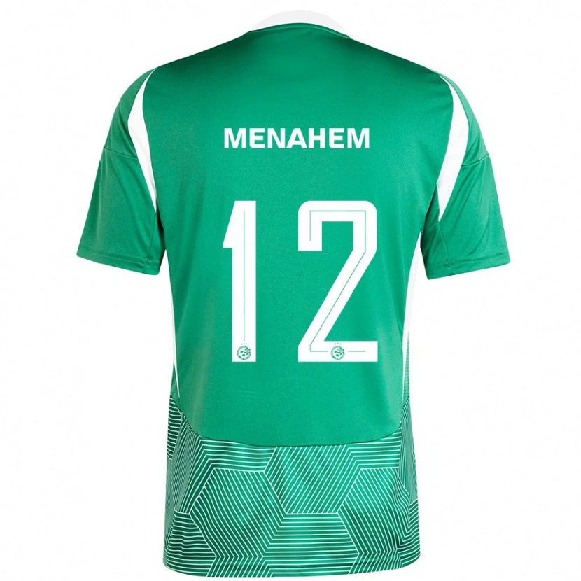 Danxen Homme Maillot Sun Menahem #12 Vert Blanc Tenues Domicile 2024/25 T-Shirt