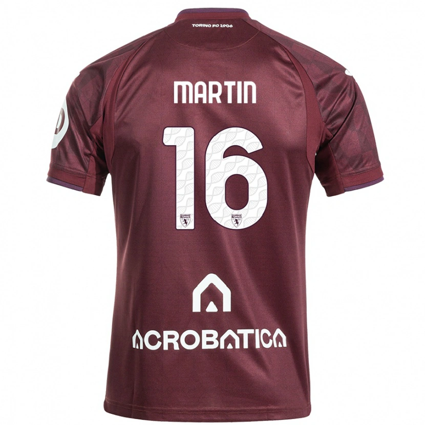 Danxen Homme Maillot Francesca Martin #16 Bordeaux Blanc Tenues Domicile 2024/25 T-Shirt