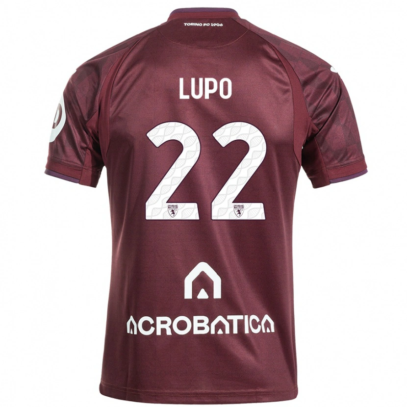 Danxen Homme Maillot Enrica Lupo #22 Bordeaux Blanc Tenues Domicile 2024/25 T-Shirt