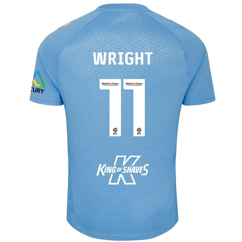 Danxen Homme Maillot Haji Wright #11 Bleu Blanc Tenues Domicile 2024/25 T-Shirt