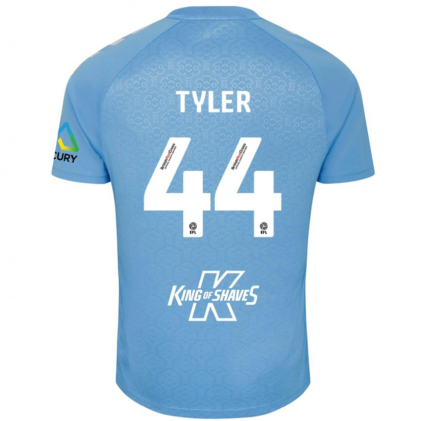 Danxen Homme Maillot Cian Tyler #44 Bleu Blanc Tenues Domicile 2024/25 T-Shirt