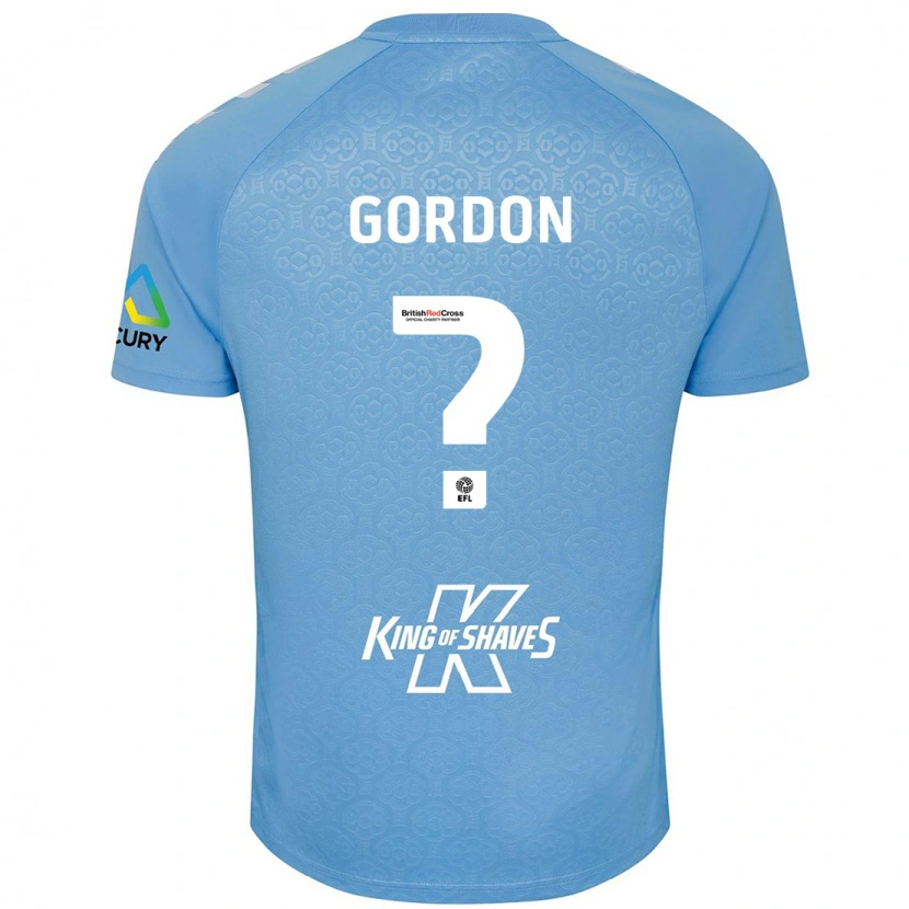 Danxen Homme Maillot Joshua Gordon #0 Bleu Blanc Tenues Domicile 2024/25 T-Shirt