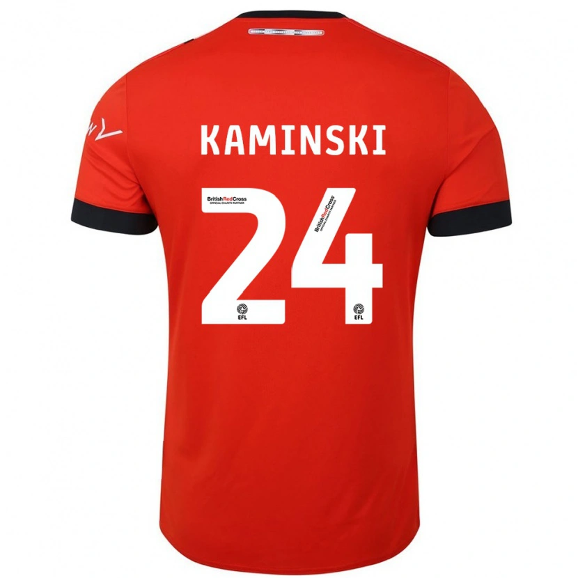 Danxen Homme Maillot Thomas Kaminski #24 Orange Noir Tenues Domicile 2024/25 T-Shirt