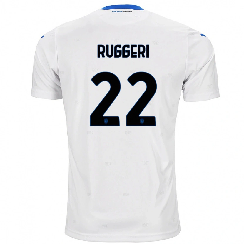 Danxen Homme Maillot Matteo Ruggeri #22 Blanc Tenues Extérieur 2024/25 T-Shirt