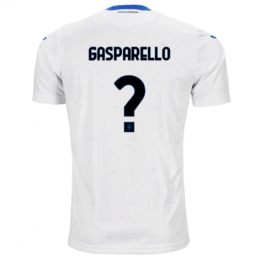 Danxen Homme Maillot Francesco Gasparello #0 Blanc Tenues Extérieur 2024/25 T-Shirt