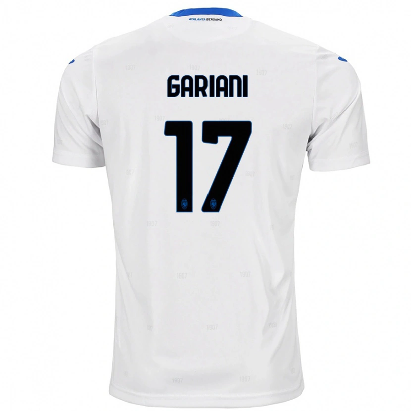 Danxen Homme Maillot Niccolò Gariani #17 Blanc Tenues Extérieur 2024/25 T-Shirt