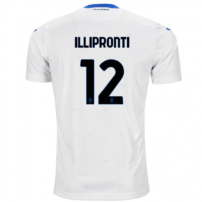Danxen Homme Maillot Filippo Illipronti #12 Blanc Tenues Extérieur 2024/25 T-Shirt