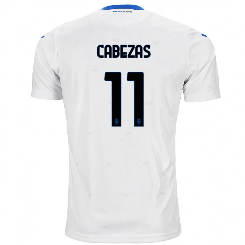 Danxen Homme Maillot Bryan Cabezas #11 Blanc Tenues Extérieur 2024/25 T-Shirt