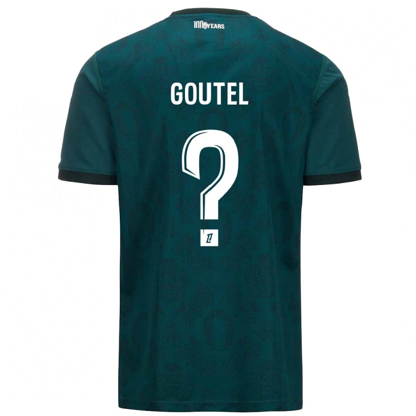 Danxen Homme Maillot Farid Goutel #0 Vert Foncé Tenues Extérieur 2024/25 T-Shirt