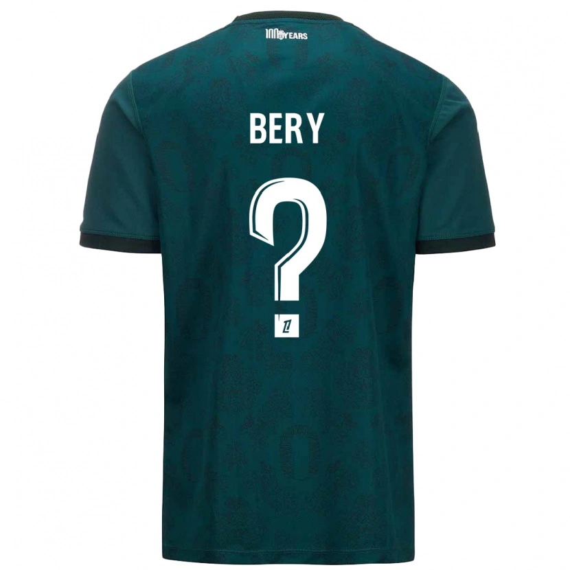 Danxen Homme Maillot Jules Bery #0 Vert Foncé Tenues Extérieur 2024/25 T-Shirt