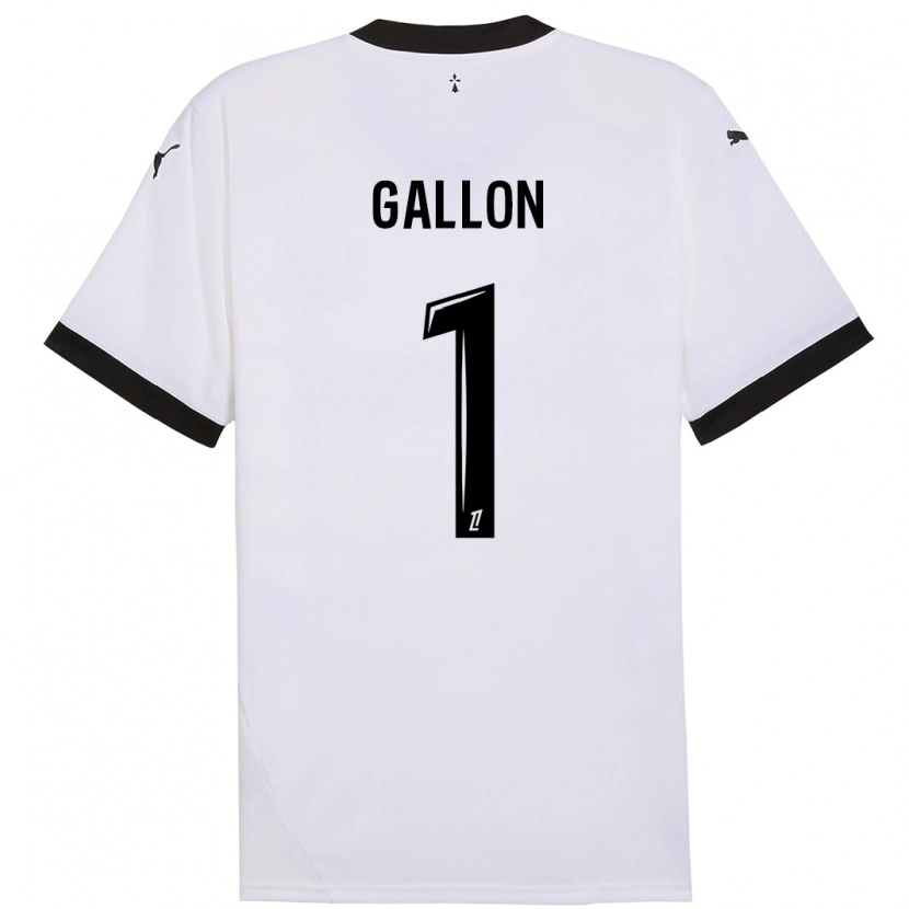 Danxen Homme Maillot Gauthier Gallon #1 Blanc Noir Tenues Extérieur 2024/25 T-Shirt