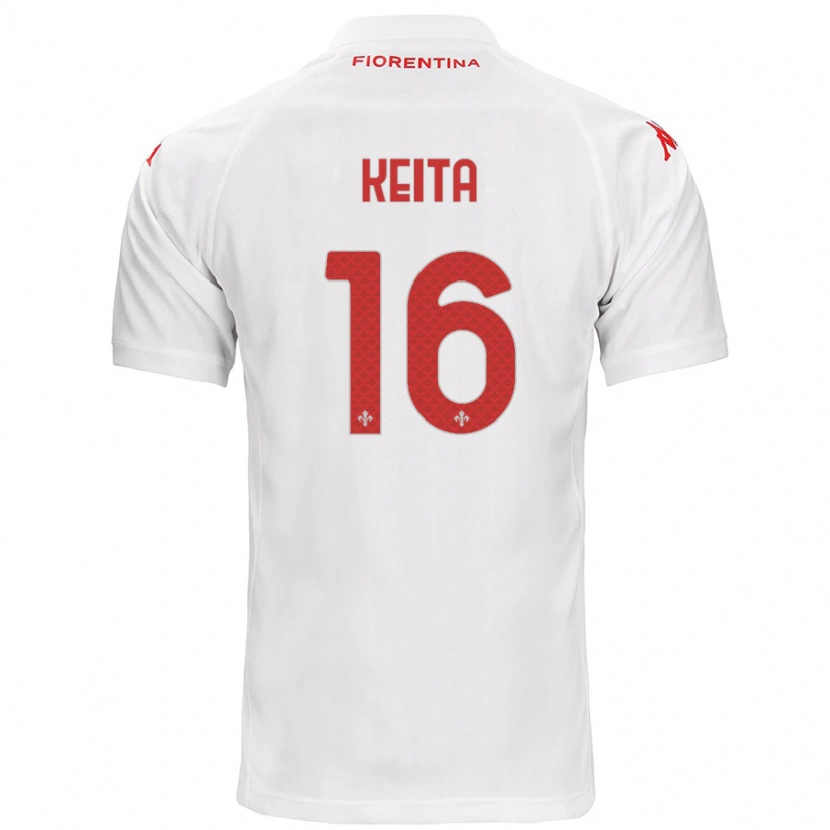 Danxen Homme Maillot Bala Keita #16 Blanc Tenues Extérieur 2024/25 T-Shirt