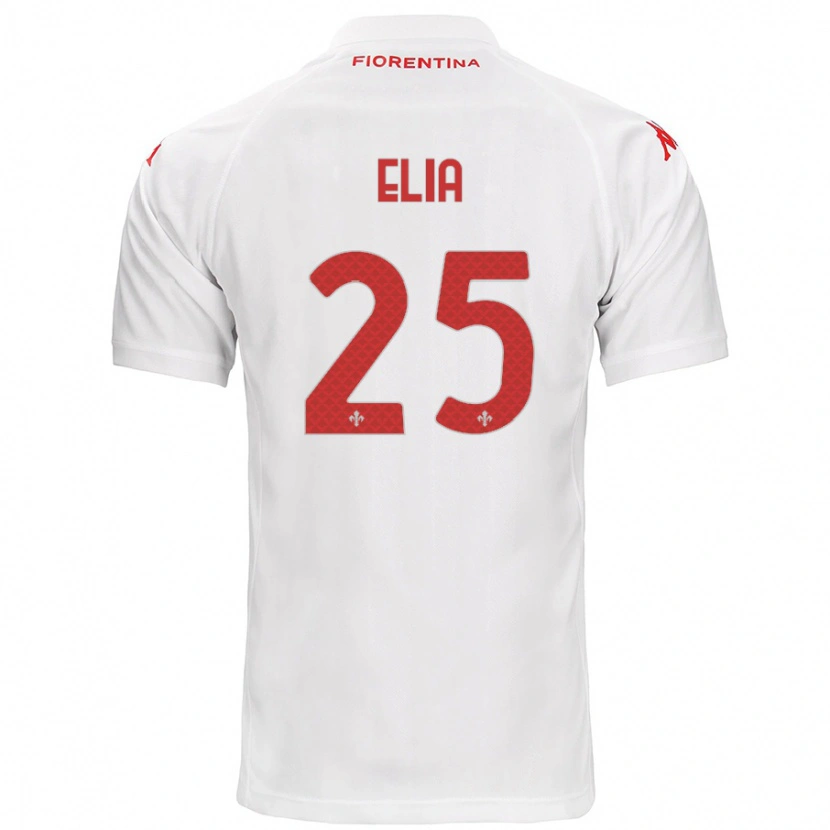 Danxen Homme Maillot Mirko Elia #25 Blanc Tenues Extérieur 2024/25 T-Shirt