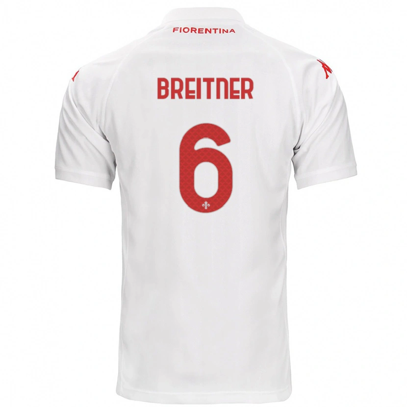 Danxen Homme Maillot Stephanie Breitner #6 Blanc Tenues Extérieur 2024/25 T-Shirt